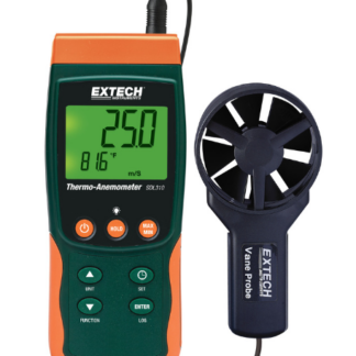 Anemómetro Extech SDL350, Hilo Caliente, CFM, Flujo De Aire-Temperatura, Datos MIN-MAX, Sonda Telescópica, Tarjeta SD