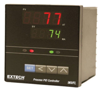 Controlador PID de temperatura Extech 96VFL13 1-4 DIN con salida de 4-20 mA