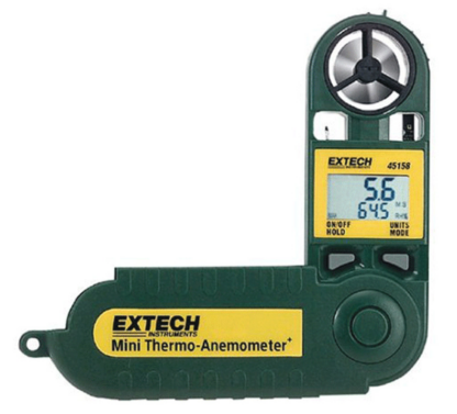 Extech 45168CP Mini Termo-Anemómetro con Brújula Incorporada