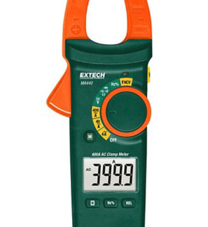 Extech MA443-NIST Pinza amperimétrica de CA de verdadero valor eficaz, NCV, 400 A con NIST