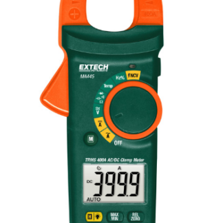 Extech MA445 Pinza amperimétrica, CA-CC, Detector de voltaje sin contacto, Tipo K, True RMS, 400A, Mordaza de 1.2