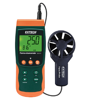 Termoanemómetro-registrador de datos Extech SDL310-NIST con NIST